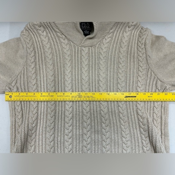 Jos. A. Bank Executive Collection Cable Knit Long Sleeve Pullover Sweater Cotton - Picture 9 of 10